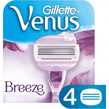 Gillette Venus Breeze Razor Blades (Cartridge), 4 Blades